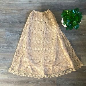 Vintage Brown Knit Skirt